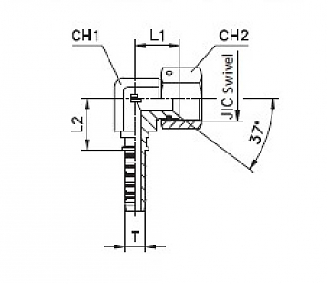 JIC 7/8"-14/90-08 DN12 (С) COMPACT