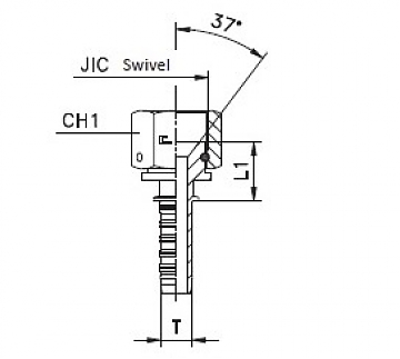 JIC 9/16"-18/0-06 DN10 (С) штифтованная гайка