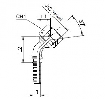 JIC 7/8"-14/45-06 DN10 (С) штифтованная гайка