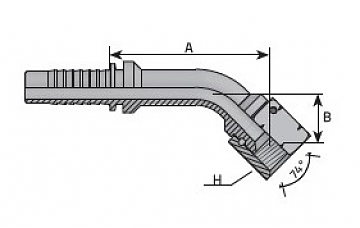 JIC 7/8"-14/45-06 DN10 (V) штифтованная гайка