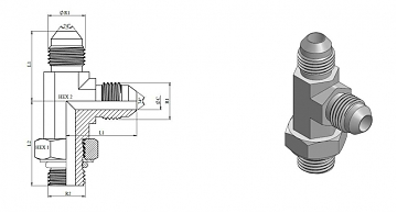 TN516-JIC 7/16"-7/16"-18UNF