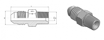 Адаптер JIC 7/16"-NPTF 1/4" (Ш-Ш)