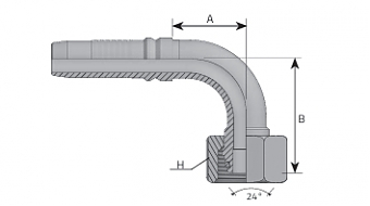 M52x2,0/90-20 DKOS int DN32