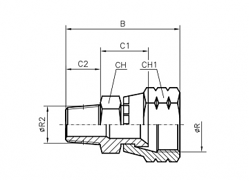 Адаптер JIC 9/16"-NPTF 3/8" (Г-Ш)