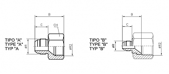 Адаптер JIC 9/16" - JIC 3/4" (Ш-Г)