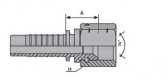 JIC 3/4"-16/0-06 DN10 (V) штифтованная гайка