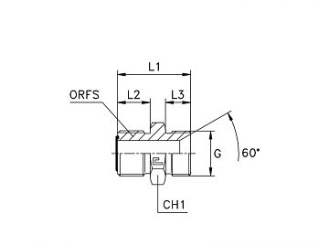 АДАПТЕР MALE ORFS - MALE BSP 60°