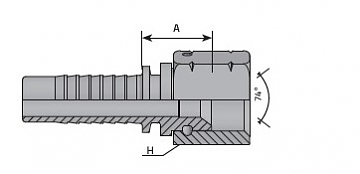 JIC 7/8"-14/0-12 DN20 (V) штифтованная гайка
